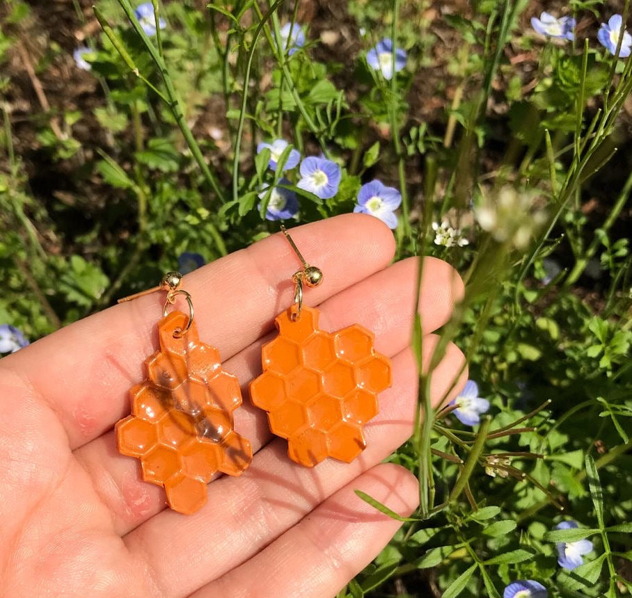 Honeycomb earrings