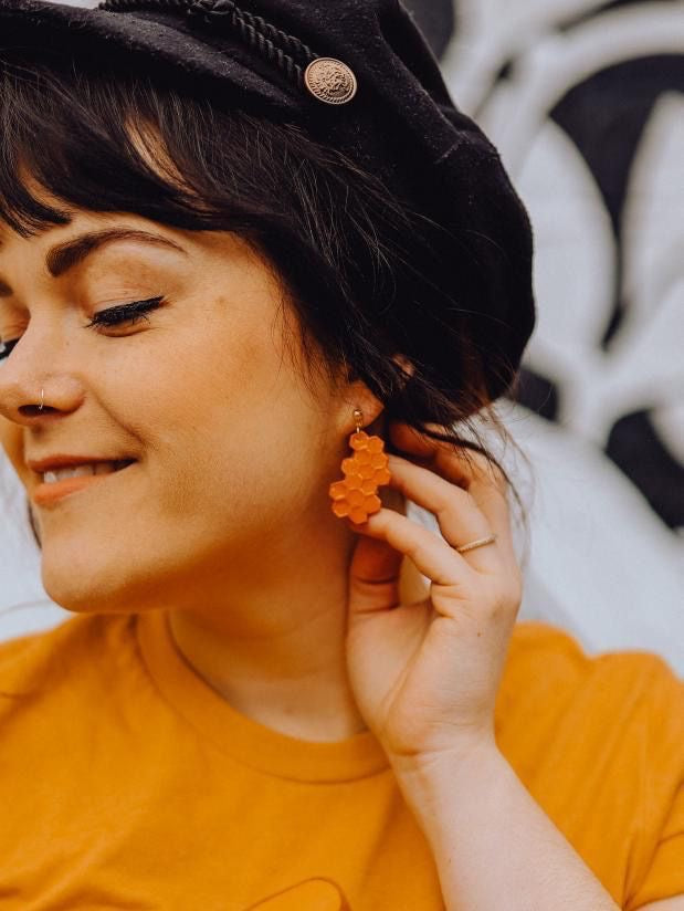 Honeycomb earrings